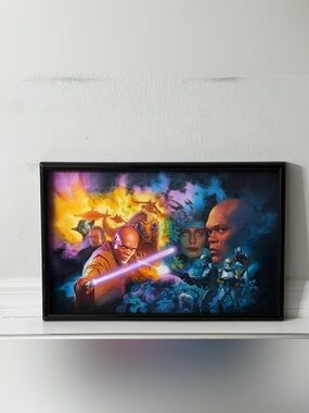 Star Wars Attack of the Clones Mace Windu Emperor Palpatine Poster